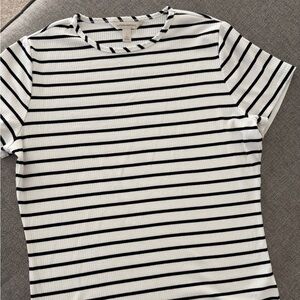 Banana Republic Monochrome Striped Tee